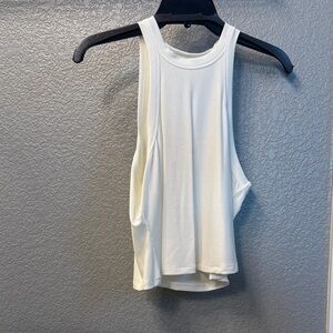 SKIMS white Ribbed Tank Top